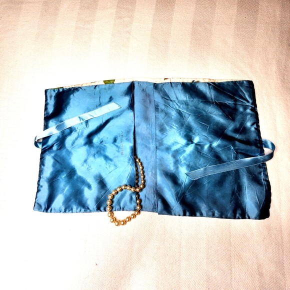 Vintage Satin Lingerie Stocking Hosiery Envelope Bag Ariadne Butterflies Jewelry - Picture 6 of 8